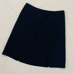 Karl Lagerfeld Navy Blue Lined Midi Knee Length Skirt - Size 4